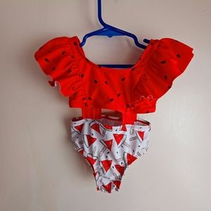Baby Girl Watermelon Swimsuit - One Piece - 6 - 9 months